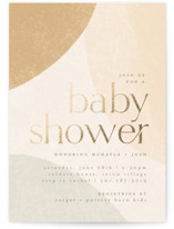Pebble Foil-Pressed Baby Shower Invitations