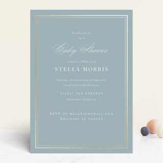 Polished Foil-Pressed Baby Shower Invitations