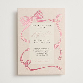 Neddy Foil-Pressed Baby Shower Invitations
