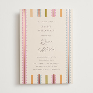 Swiggle Foil-Pressed Baby Shower Invitations