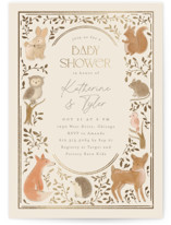 Woodland storybook Foil-Pressed Baby Shower Invitations