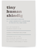 Tiny Human Foil-Pressed Baby Shower Invitations