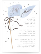 Bows & Banners Foil-Pressed Baby Shower Invitations