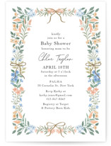 Sweet Garden Foil-Pressed Baby Shower Invitations