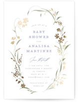 Foil-Pressed Baby Shower Invitations