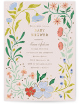Blooming Baby Shower Foil-Pressed Baby Shower Invitations