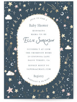 Stellar Foil-Pressed Baby Shower Invitations