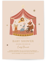 Little Circus Foil-Pressed Baby Shower Invitations