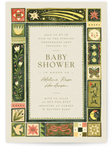 fairytale ornament Foil-Pressed Baby Shower Invitations