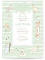 Nursery Rhyme Foil-Pressed Baby Shower Invitations