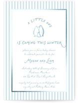 Arctic Family Foil-Pressed Baby Shower Invitations