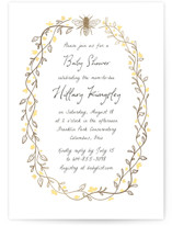 Soon to Bee Foil-Pressed Baby Shower Invitations