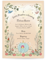 Disney's Cinderella Pumpkin Patch Foil-Pressed Baby Shower Invitations