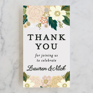 Classic Floral Bridal Shower Favor Tags