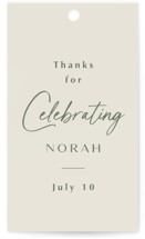 Modern Script Bridal Shower Favor Tags