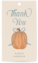 Pumpkins + Bows Bridal Shower Favor Tags