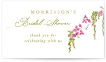 Cascading Florals Branch Bridal Shower Favor Tags
