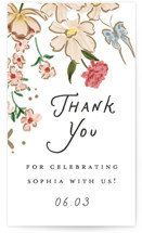 Flowers and Ribbon Bridal Shower Favor Tags