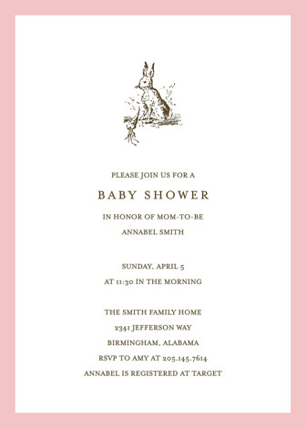 Classic Bunny Baby Shower Invitations By Toast Laurel Minted