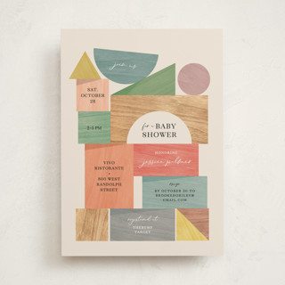 Baby Shower Blocks Baby Shower Invitations