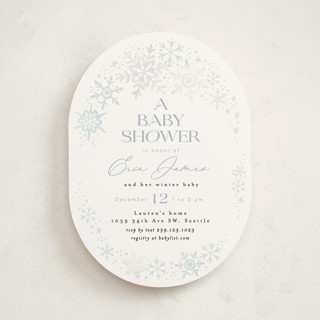 Winter Baby Snowflakes Baby Shower Invitations