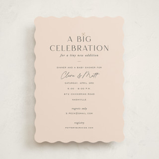 big celebration, tiny addition Baby Shower Invitations