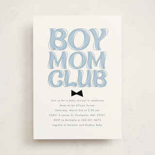 Boy Mom Baby Shower Invitations