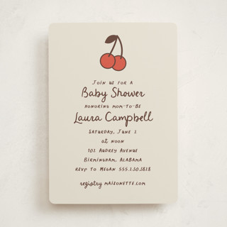 Cherry on Top Baby Shower Invitations