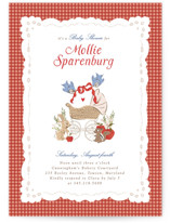 Disney Woodland Gingham Baby Shower Invitations