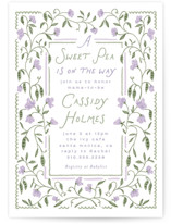 Sweet Pea Baby Shower Invitations
