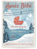 Bebe Ski Gondola Baby Shower Invitations
