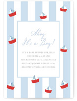 Sail Boats Baby Baby Shower Invitations