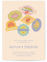 Fruit Stickers Baby Shower Invitations