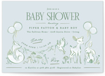 Woodland Party Baby Shower Invitations
