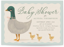 Vintage Ducklings Baby Shower Invitations