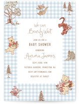 Disney's Winter Pooh Baby Shower Invitations