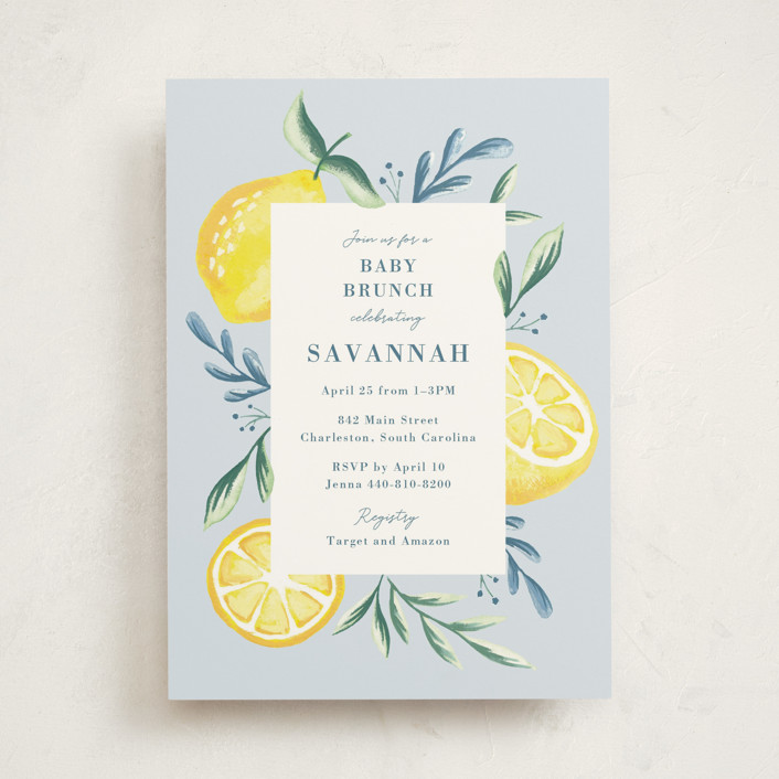 Lemons Baby Shower Invitations by Megan Cash Minted