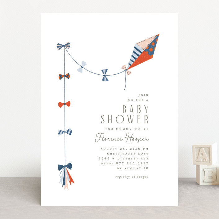 Kite Baby Shower Invitations by Anastasia Makarova Minted