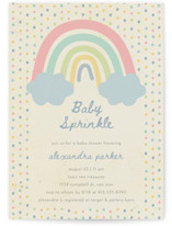 Rainbow Sprinkles Baby Shower Invitations