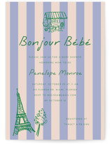 Parisian Cafe Baby Shower Invitations