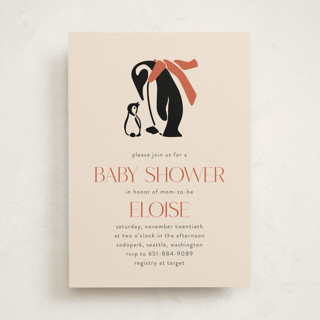 Penguin Print Baby Shower Invitations