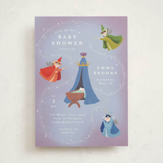 Disney Fairies Flora, Fauna & Merryweather Baby Shower Invitations