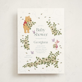 Disney's Winnie the Pooh In Bloom Baby Shower Invitations