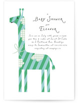 Patterned Giraffe Baby Shower Invitations