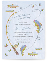 A Little Fisherman Is On The Way! Baby Shower Invitations