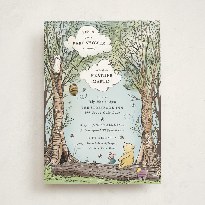 Disney's Winnie the Pooh in the Wood Baby Shower Invitations by Becky