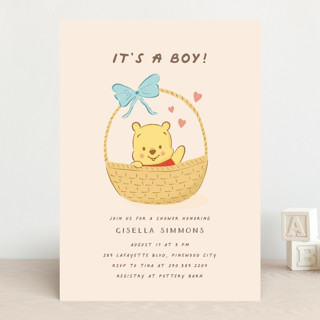 Bebe Disney Pooh Baby Shower Invitations