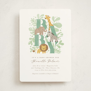 Petite Safari Baby Shower Invitations