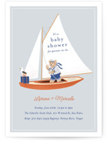 Sailor Bear Baby Shower Invitations