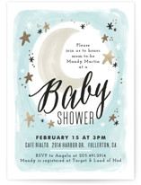 Moonlit Baby Shower Invitations